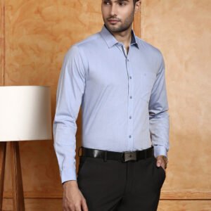 Men 100% Cotton Shirt Blue